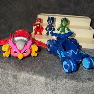PJ Masks Lot Animal Power Underwater Heroes Owlette Catboy Gecko Lot Of 5 Pieces
